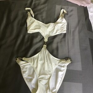 Michael Kors White One Piece Swimwear